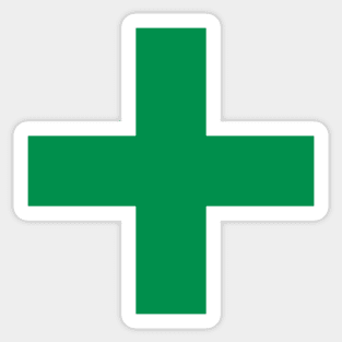 Greek cross (green) Sticker